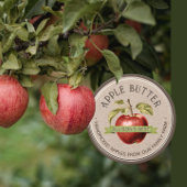 HOMEMADE APPLE BUTTER Grunge Schriftart Kraft und  Runder Aufkleber