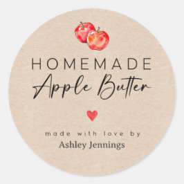 Homemade Apple Butter Labels | Made with Love Runder Aufkleber