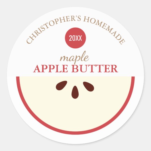 Homemade Apple Butter Runder Aufkleber (Vorderseite)
