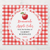 Homemade Apple Cider Label Alkoholflaschenetikett (Einzelnes Label)