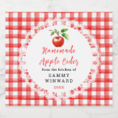 Homemade Apple Cider Label Alkoholflaschenetikett (Einzelnes Label)