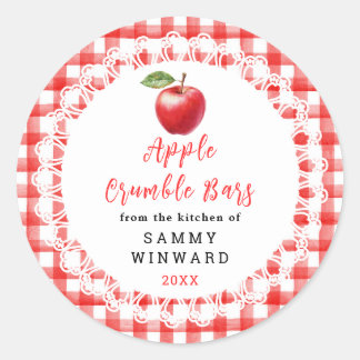 Homemade Apple Crumble Bars Label Runder Aufkleber