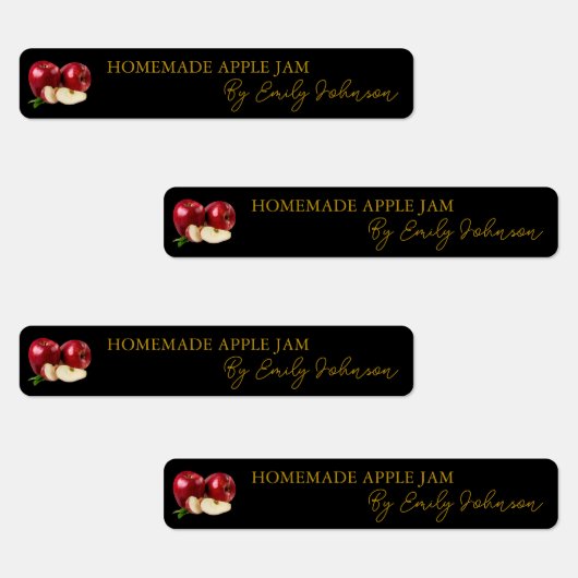 Homemade Apple Jam Thin Label Etiketten (Gruppe)