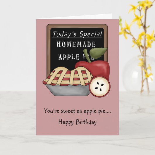 Homemade Apple Pie Card Karte (Gelbe Blume)
