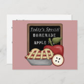 Homemade Apple Pie Rezept Card Postkarte (Vorne/Hinten)