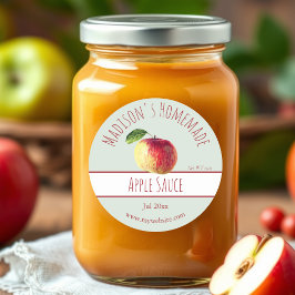 Homemade Apple Sauce Labels Runder Aufkleber