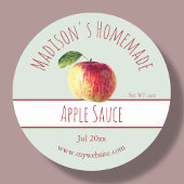 Homemade Apple Sauce Labels Runder Aufkleber
