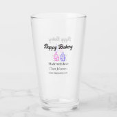 Homemade bakery add your text name custom  glas (Rückseite)