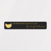 Homemade Banana Jam Thin Label Etiketten (Design 1)