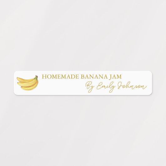Homemade Banana Jam Thin Label Etiketten (Design 1)