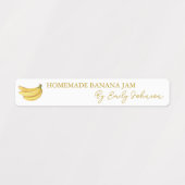 Homemade Banana Jam Thin Label Etiketten (Design 2)