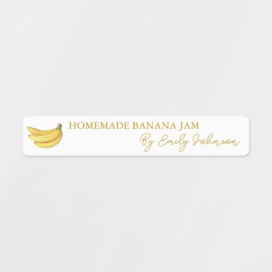 Homemade Banana Jam Thin Label Etiketten (Design 2)
