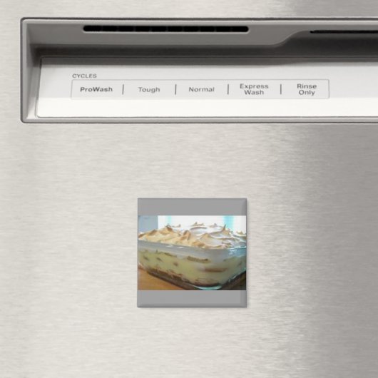 Homemade Banana Pudding Magnet (In Situ (Geschirrspüler))