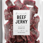 Homemade Beef Jerky Packet Weinetikett