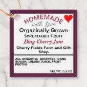 Homemade Bing Cherry Jam QR Code Geschenkanhänger (Vorderseite)