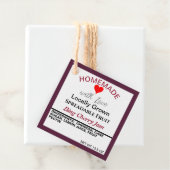 Homemade Bing Cherry Jam QR Code Rückseite Geschenkanhänger (Beispiel)