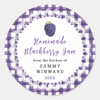 Homemade Blackberry Jam Label Runder Aufkleber