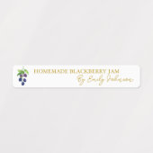 Homemade BlackBerry Jam Thin Label Etiketten (Design 1)