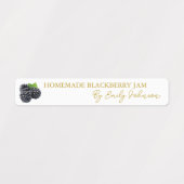 Homemade BlackBerry Jam Thin Label Etiketten (Design 1)