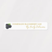 Homemade BlackBerry Jam Thin Label Etiketten (Design 2)