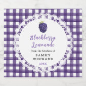 Homemade Blackberry Lemonade Label Alkoholflaschenetikett (Einzelnes Label)