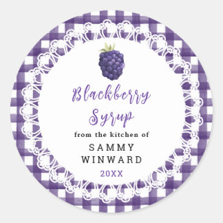 Homemade Blackberry Syrup Label Runder Aufkleber