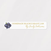 Homemade Blackcurrant Jam Thin Siegel Label Etiketten (Design 1)