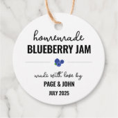 Homemade Blueberry Jam Jar Wedding Geschenkanhänger (Vorderseite)