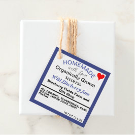 Homemade Blueberry Jam QR Code Geschenkanhänger