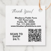 Homemade Blueberry Jam QR Code Geschenkanhänger (Rückseite)