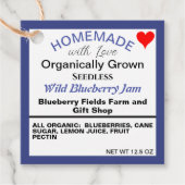 Homemade Blueberry Jam QR Code Geschenkanhänger (Vorderseite)