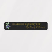 Homemade Blueberry Jam Thin Label Etiketten (Design 1)