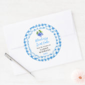 Homemade Blueberry Loaf Cake Label Runder Aufkleber (Umschlag)