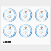 Homemade Blueberry Muffins Food Label Runder Aufkleber (Blatt)