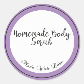 Homemade Body Scrub Runder Aufkleber
