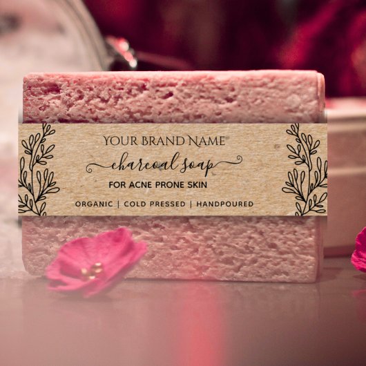 Homemade Botanical Soap Kraft Soap Packaging Einladungsbanderole