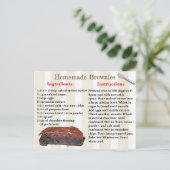 Homemade Brownies Rezept Postkarte (Stehend Vorderseite)
