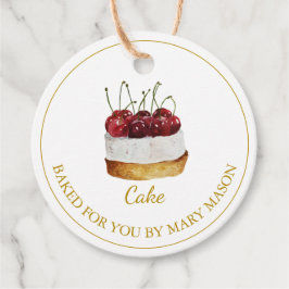 Homemade Cake Favor Tags | weiß Geschenkanhänger