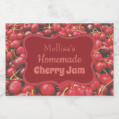 Homemade Cherry Jam Custom Lebensmitteletikett (Einzelnes Label)