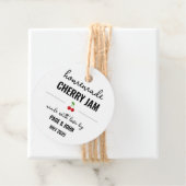 Homemade Cherry Jam Jar Wedding Geschenkanhänger (Beispiel)