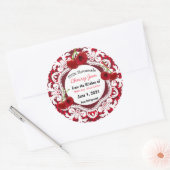 Homemade Cherry Jam Personalisiert Runder Aufkleber (Umschlag)