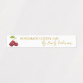 Homemade Cherry Jam Thin Label Etiketten (Design 1)
