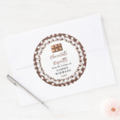 Homemade Chocolate Biscotti Label Runder Aufkleber (Umschlag)