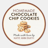 Homemade Chocolate Chip Cookie Label Stickers (Vorderseite)