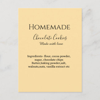 Homemade chocolate cookies made with love add text postkarte