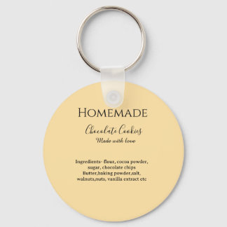 Homemade chocolate cookies made with love add text schlüsselanhänger