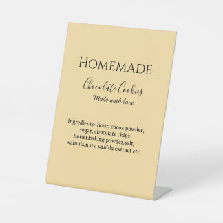 Homemade chocolate cookies made with love add text sockelschild