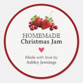 Homemade Christmas Jam Label | Custom Sticker