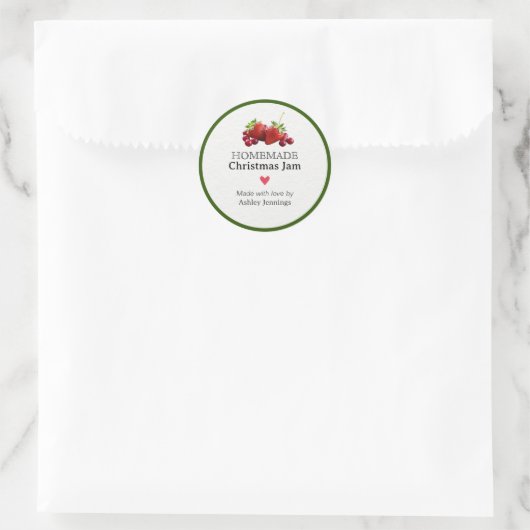 Homemade Christmas Jam Label | Custom Sticker (Tasche)