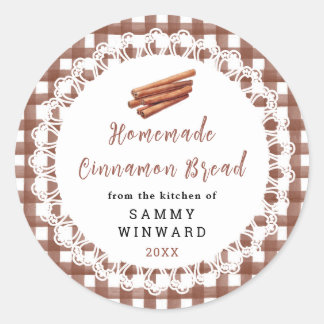 Homemade Cinnamon Bread Label Runder Aufkleber